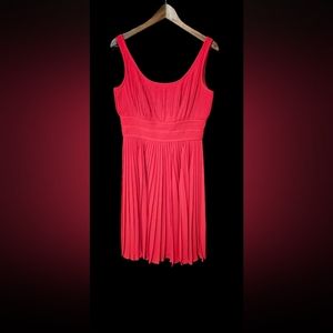 NWOT Adrianna Papell PLEATED SLEEVELESS CHIFFON DRESS